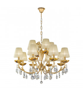 Candelabro clásico VICTORIA 2 Oro 24 Quilates 12 bombillas