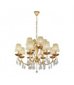 Chandelier classique VICTORIA 2 Or 24 Carats 12 ampoules