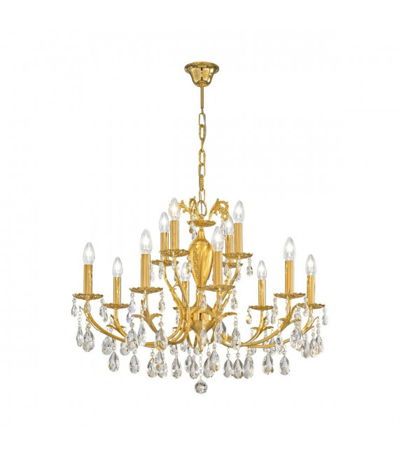 Candeliere classico VICTORIA 2 oro 24 carati 12 lampadine