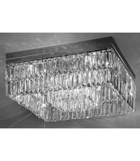 Design Deckenleuchte PRISMA Chrom 16 Lampen