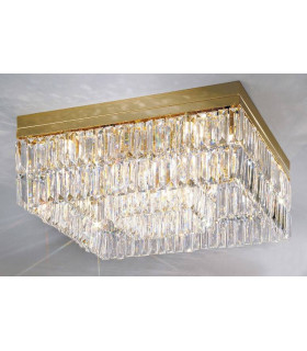Design Deckenleuchte PRISMA 24 Karat Gold 8 Glühbirnen