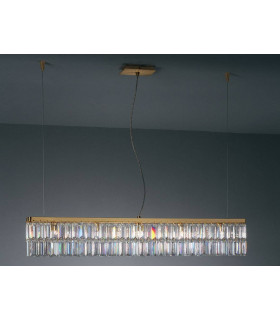 Colgante de diseño PRISMA 24 quilates Oro 7 bombillas