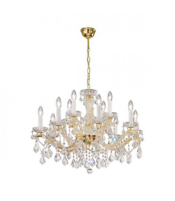 Candeliere classico MARIA LOUISE 24 carati oro 12 lampadine
