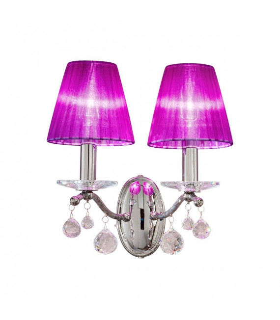 Applique murale classique CARMEN 2 chrome 2 ampoules