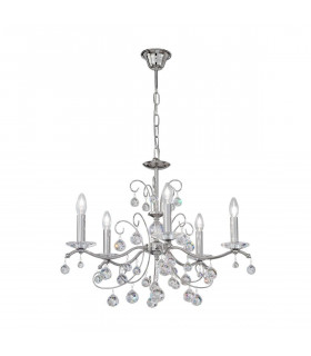 Chandelier classique CARMEN 2 chrome 5 ampoules