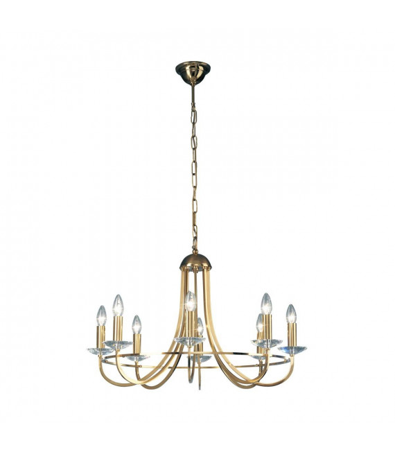 Chandelier classique IMPERIAL laiton Anglais 8 ampoules