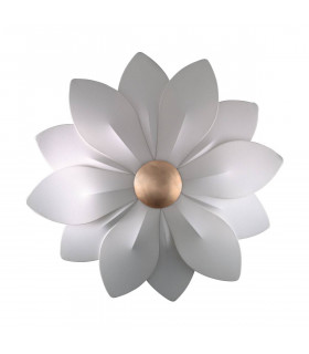Applique murale design FIORE feuille d'or 6 ampoules