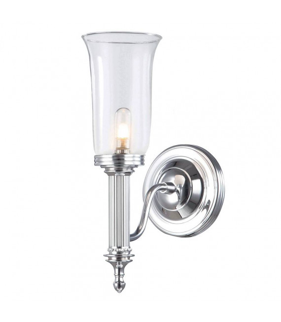 Blake2 Wandleuchte, Chrom und Glas