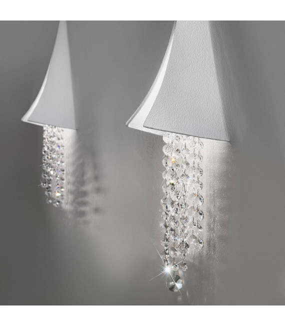 Applique di design FONTE DI LUCE bianco opaco 1 lampadina