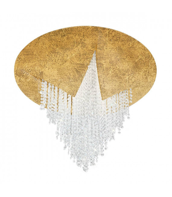 Plafón de diseño FONTE DI LUCE pan de oro 1 bombilla