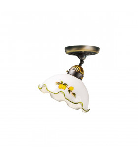 Plafoniera stile accogliente NONNA in ottone anticato 1 lampadina