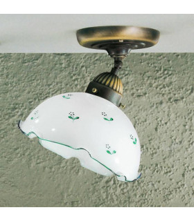 Plafoniera stile accogliente NONNA in ottone anticato 1 lampadina