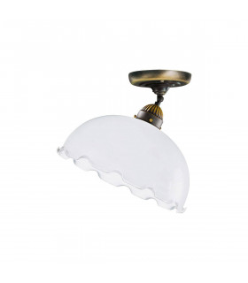 Plafoniera stile accogliente NONNA in ottone anticato 1 lampadina