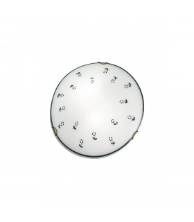 Plafonnier style cosy MOON laiton antique 1 ampoule