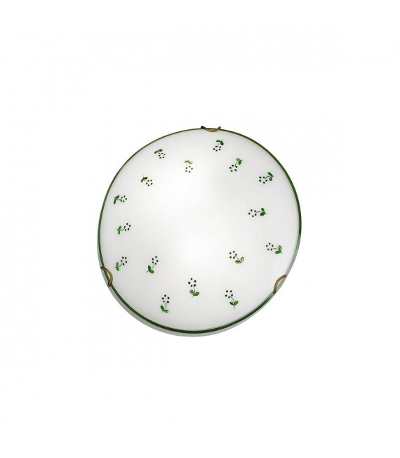 Plafonnier style cosy MOON laiton antique 1 ampoule