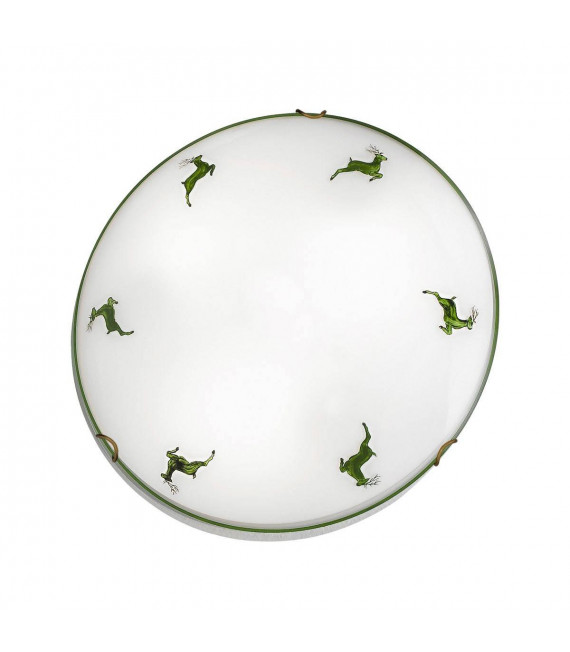 Plafonnier MOON laiton antique 2 ampoules