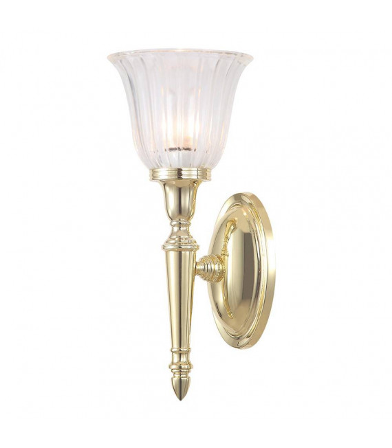 Applique Carroll1, laiton poli et verre