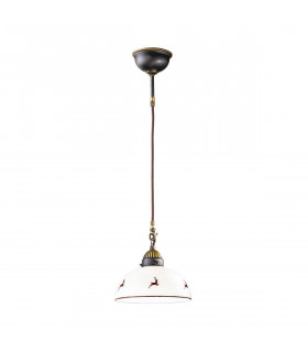 Lampada a sospensione NONNA in ottone antico 1 lampadina