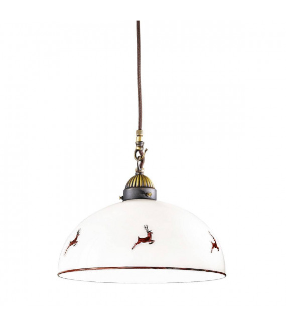 Suspension style cosy NONNA laiton antique 1 ampoule