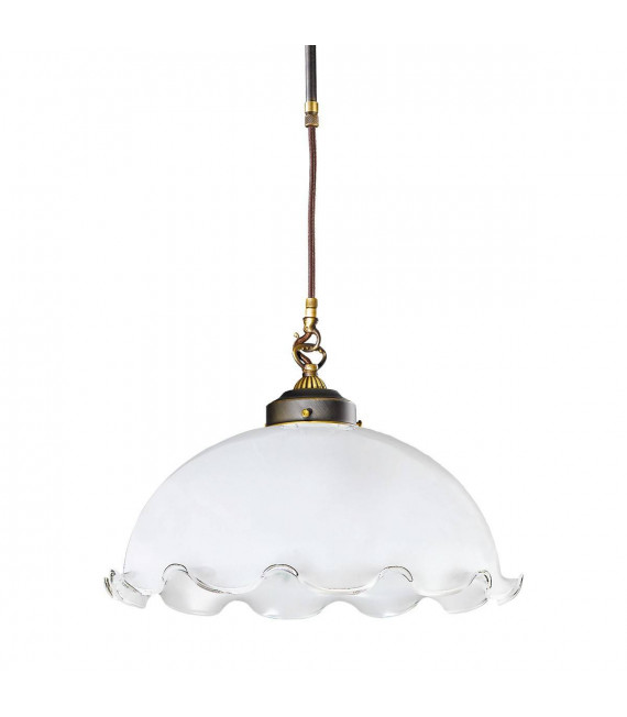 Lampada a sospensione NONNA in ottone antico 1 lampadina