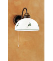 Applique murale style cosy NONNA laiton antique 1 ampoule