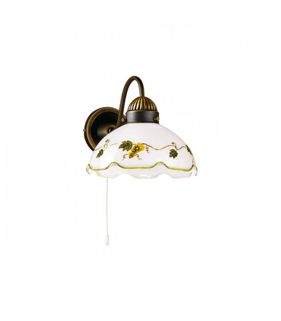 Applique stile accogliente NONNA ottone antico 1 lampadina