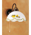 Applique murale style cosy NONNA laiton antique 1 ampoule