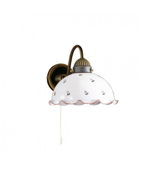 Aplique de pared estilo acogedor NONNA latón antiguo 1 bombilla