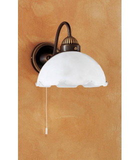 Applique stile accogliente NONNA ottone antico 1 lampadina
