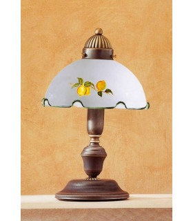 NONNA gemütliche antike Messing Tischlampe 1 Glühbirne