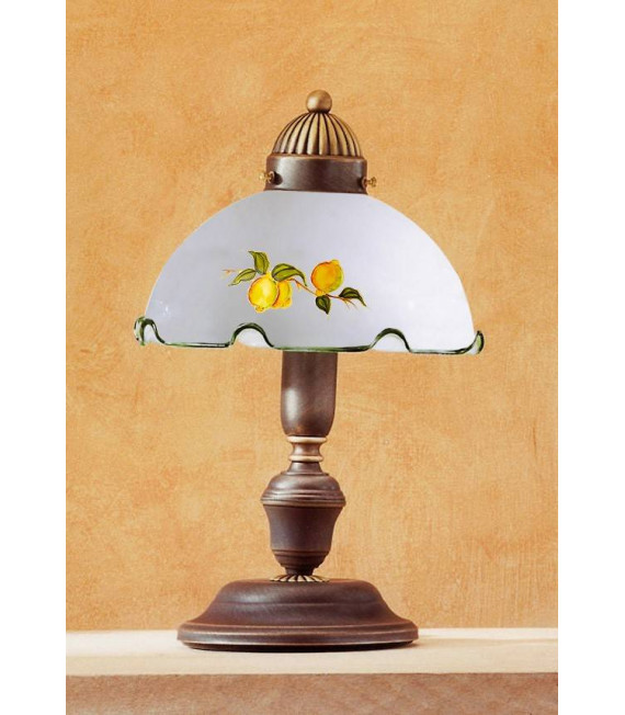 NONNA gemütliche antike Messing Tischlampe 1 Glühbirne