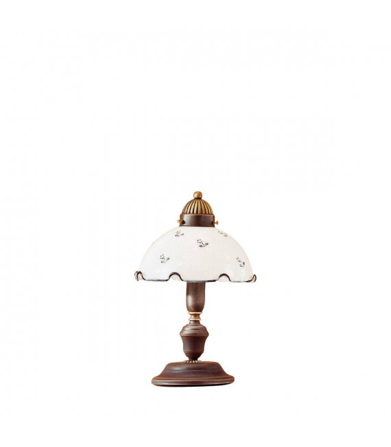 Lampe de table style cosy NONNA laiton antique 1 ampoule