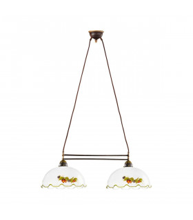 Accoglienti candelabri NONNA in ottone anticato 2 lampadine