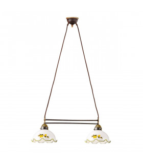 Candelabro acogedor NONNA latón antiguo 2 bombillas