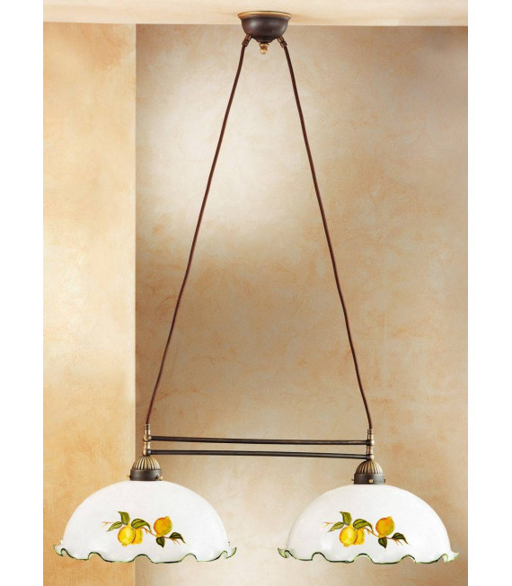 Candelabro acogedor NONNA latón antiguo 2 bombillas