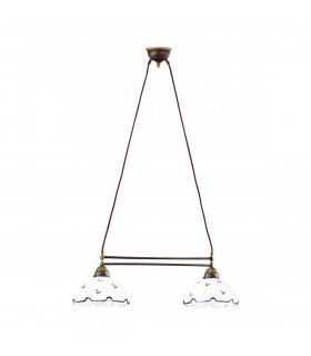 Candelabro acogedor NONNA latón antiguo 2 bombillas