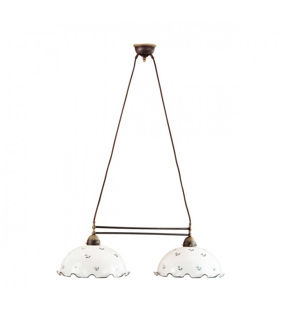 Candelabro acogedor NONNA latón antiguo 2 bombillas