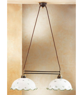 Candelabro acogedor NONNA latón antiguo 2 bombillas