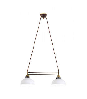 Accoglienti candelabri NONNA in ottone anticato 2 lampadine