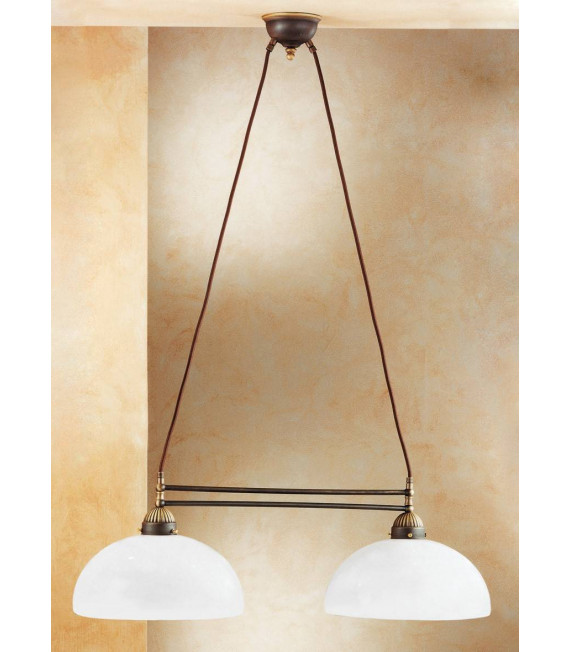 Candelabro acogedor NONNA latón antiguo 2 bombillas