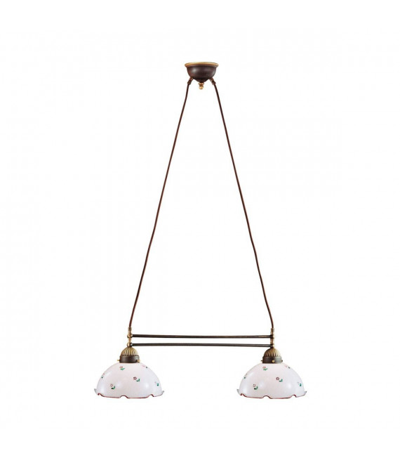 Accoglienti candelabri NONNA in ottone anticato 2 lampadine