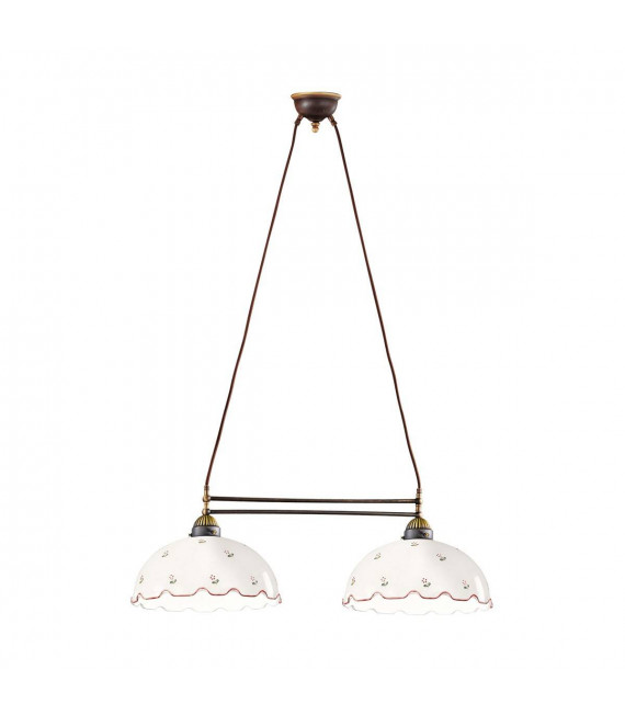 Accoglienti candelabri NONNA in ottone anticato 2 lampadine
