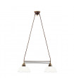 Chandelier style cosy NONNA laiton antique 2 ampoules