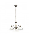 Chandelier style cosy NONNA laiton antique 3 ampoules