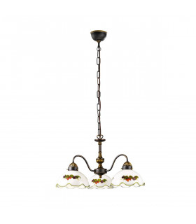 Chandelier style cosy NONNA laiton antique 3 ampoules