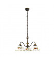 Chandelier style cosy NONNA laiton antique 3 ampoules