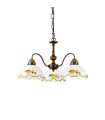 Chandelier style cosy NONNA laiton antique 3 ampoules