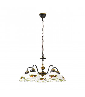 Candelabro estilo acogedor NONNA latón antiguo 5 bombillas