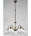 Chandelier style cosy NONNA laiton antique 5 ampoules