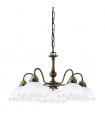 Chandelier style cosy NONNA laiton antique 5 ampoules